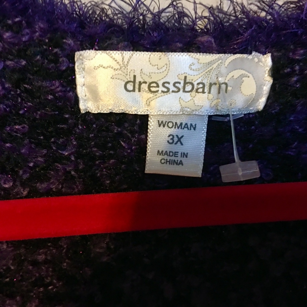 Dressbarn Purple Cardigan Sweater Sparkle - Picture 4 of 8